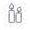 A lot of people form candles, wedding, love, icon . 3d rendering.