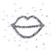 A lot of people form lips, love, icon . 3d rendering.