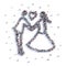 A lot of people form newlyweds, wedding, icon . 3d rendering.