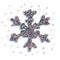 A lot of people form snowflake, weather, icon . 3d rendering.