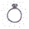 A lot of people form wedding ring, love, icon . 3d rendering.