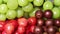 Lot of of ripe fruits on wooden background