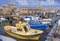 A lot of sailing and motorboats at the Marina and Fishing Port of Acre, Israel