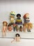 Lot of Various Dolls