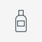 Lotion, Gel, Shampoo, Scrub for Hair Plastic Bottle Line Icon. Container for Hair Care Products Linear Pictogram