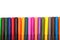 Lots of assorted colors marker pens isolated on white background