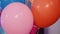 Lots of balloons prepared for a children`s holiday.