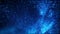 Lots of blue particles abstract background rendered with DOF and