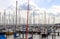 Lots of boats at the Marina in Schilksee close to Kiel in Germany. Schilksee olympic sailing sport