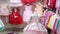 Lots of bright and colorful elegant baby dresses for princesses