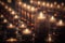 Lots of candles in candlesticks. AI generative