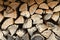 Lots of chopped stacked wood background