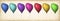 Lots of color heart balloons