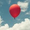 Lots of colorful balloons on the blue sky, concept of love in summer and valentine,