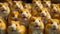 Lots cute funny fluffy hamsters animal background fur small little