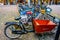 Lots of different types of Bikes parked in downtown Zwolle