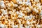 Lots of fresh popcorn closeup. Macro shot.