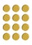 Lots of gold coins in a row vector illustration