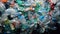 Lots of plastic garbage, bottles in the ocean. problem of utilizing the world\\\'s oceans