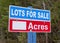 Lots For Sale Sign