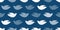 Lots of Simple Bird Shapes, Peace Pigeons of Various Sizes and Shades of Blue - Pattern, Wide Scale Texture - Seamless Background