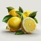 Lots of whole and sliced lemons, source of vitamin C