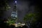 Lotte Tower - highest building in South Korea, night view