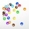 Lottery Balls Fly In Gambling Game Drum Vector