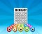 Lottery bingo game, balls with numbers and