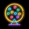 Lottery Drum neon glow icon illustration