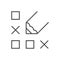 Lottery filling line outline icon