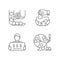 Lottery formats linear icons set