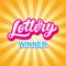 Lottery Game Banner. Modern Hand Lettering