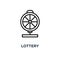 Lottery icon. Linear simple element illustration. Casino roulett