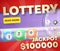 Lottery jackpot banner landing page realistic vector illustration. Gambling victory chance