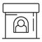 Lottery kiosk icon outline vector. Bingo ticket