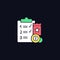 Lottery session program RGB color icon for dark theme