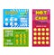 Lottery ticket vector lucky bingo card win chance lotto game jackpot ticketing set illustration lottery gaming tickets