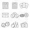 Lottery vector icon set