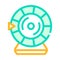 Lottery wheel color icon vector isolated illustration