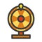 Lottery wheel illustration icon