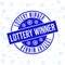 Lottery Winner Grunge Round Stamp Seal for Xmas