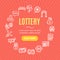 Lotto Signs Round Design Template Line Icon Concept. Vector
