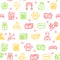 Lotto Signs Seamless Pattern Background. Vector