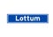 Lottum isolated Dutch place name sign. City sign from the Netherlands.