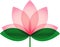 Lotus blossom for icon or logo