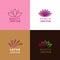 Lotus design template for spa, yoga, health care style logos