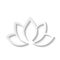 Lotus flower 3d Icon on white background. Wellness, spa, yoga, beauty and healthy lifestyle theme. Vector illustration