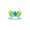 Lotus flower ecology water logo