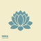 Lotus Flower Flat Icon with scuffed effect